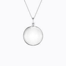 Load image into Gallery viewer, Maternity necklace / pregnancy necklace / harmony ball / bola Composition : pendant and chain in gold plated brass, silver or 18 carat rose gold plated brass Measurements : pendant diameter: 20mm, chain length: 1100 mm