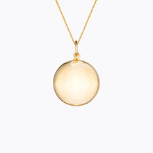 Load image into Gallery viewer, Maternity necklace / pregnancy necklace / harmony ball / bola Composition : pendant and chain in gold plated brass, silver or 18 carat rose gold plated brass Measurements : pendant diameter: 20mm, chain length: 1100 mm