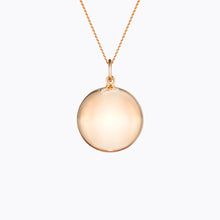 Load image into Gallery viewer, Maternity necklace / pregnancy necklace / harmony ball / bola Composition : pendant and chain in gold plated brass, silver or 18 carat rose gold plated brass Measurements : pendant diameter: 20mm, chain length: 1100 mm