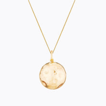 Load image into Gallery viewer, Maternity necklace / pregnancy necklace / harmony ball / bola Composition : pendant and chain in 18 carat gold plated brass, silver or 18 carat rose gold plated brass Measurements : pendant diameter: 22mm, adjustable chain length: 950 / 1100 mm