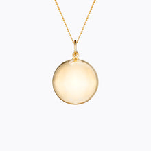 Load image into Gallery viewer, Maternity necklace / pregnancy necklace / harmony ball / bola Composition : pendant and chain in gold plated brass, silver or 18 carat rose gold plated brass Measurements : pendant diameter: 20mm, chain length: 1100 mm
