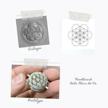 Load image into Gallery viewer, Maternity necklace / pregnancy necklace / harmony ball / bola  is inspired by the sacred geometric shape of the Flower of Life, a powerful symbol of creation and growth.

