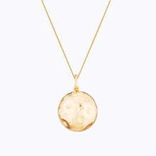 Load image into Gallery viewer, Maternity necklace / pregnancy necklace / harmony ball / bola Composition : pendant and chain in 18 carat gold plated brass, silver or 18 carat rose gold plated brass Measurements : pendant diameter: 22mm, adjustable chain length: 950 / 1100 mm
